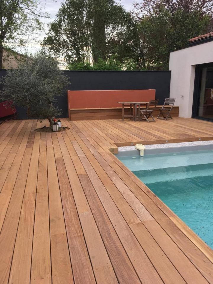 Terrasse Bois Plage Piscine Bois Jardinière Banquette intérieur Plancher Bois Terrasse Exterieur