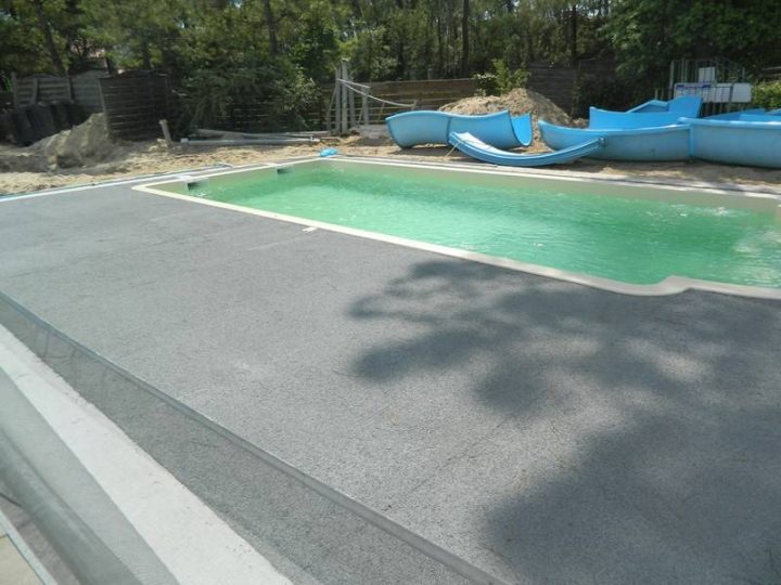 Terrasse De Piscine En Beton – Nos Conseils à Plage De Piscine En Béton Imprimé