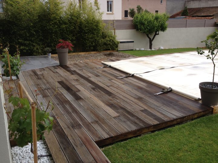 Terrasse En Bois Exotique Bangkiraï (Bankirai) Dégrisée Et destiné Terrasse Bois À Dérouler