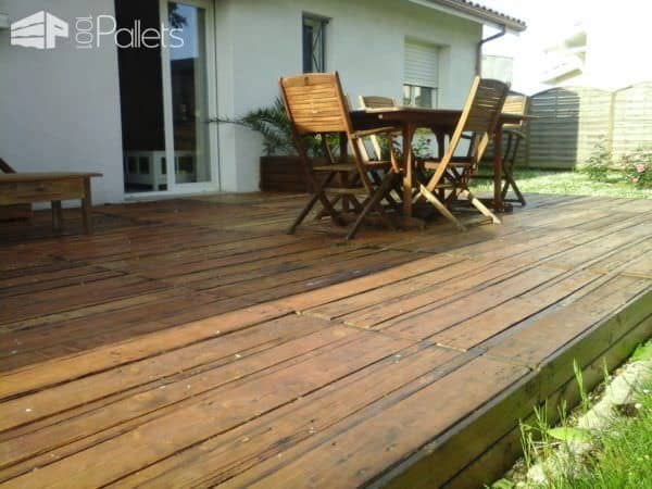 Terrasse En Palette / Pallet Terrace Deck • 1001 Pallets avec Terrasse En Palette