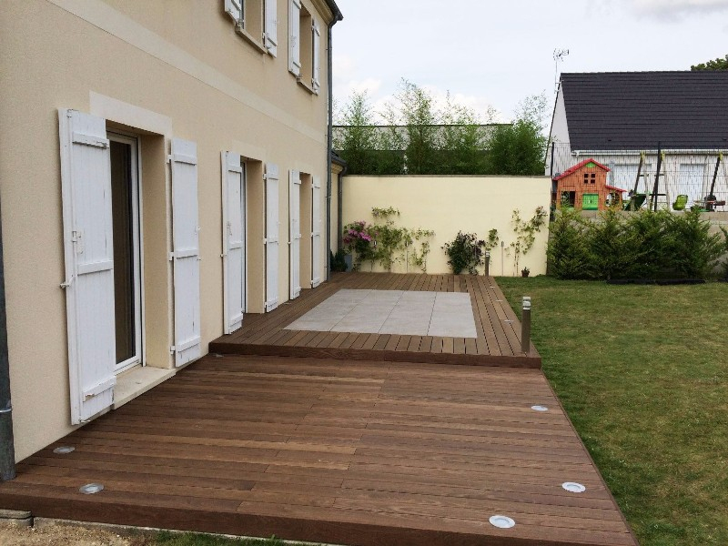 Terrasse Grès Cérame Antony - Pose Terrasse Massy, 92 intérieur Terrasse Mixte Bois Et Carrelage