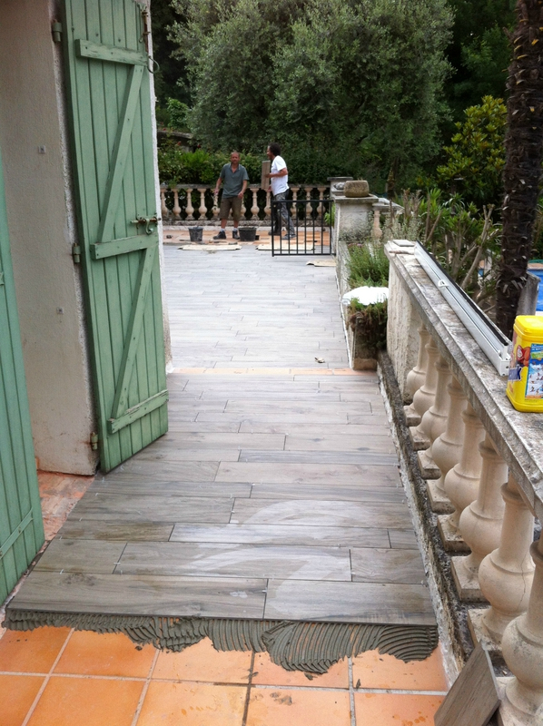 Terrasse – Imitation Carrelage Bois – Carrelage – Peinture encequiconcerne Carrelage Terrasse Imitation Bois