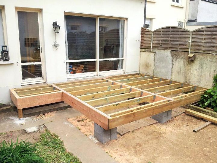 Terrasse Sur Plot Beton tout Castorama Plots Beton Terrasse