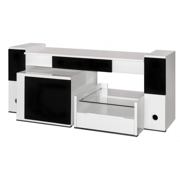 Tevica T510 Meuble Home Cinéma Avec Enceintes Intégrées tout Meuble Tv Home Cinema Intégré