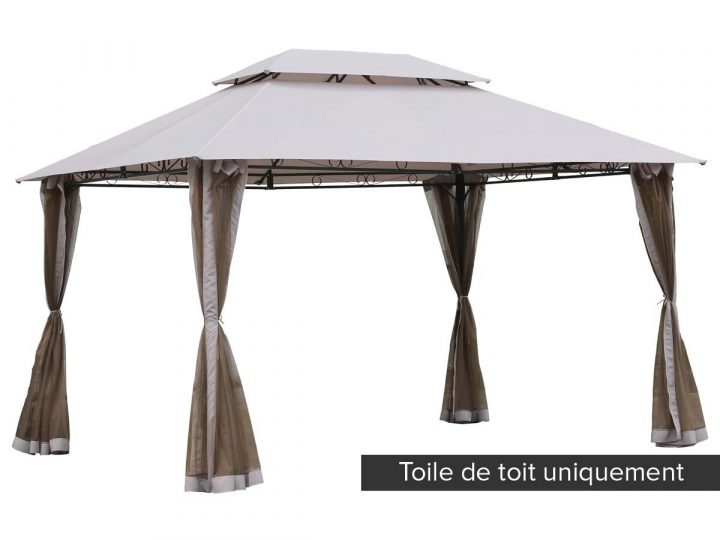 Toile De Toit Pour La Tonnelle Fogo Hespéride | Jardideco pour Toile De Remplacement Pour Tonnelle Ronde Iloha