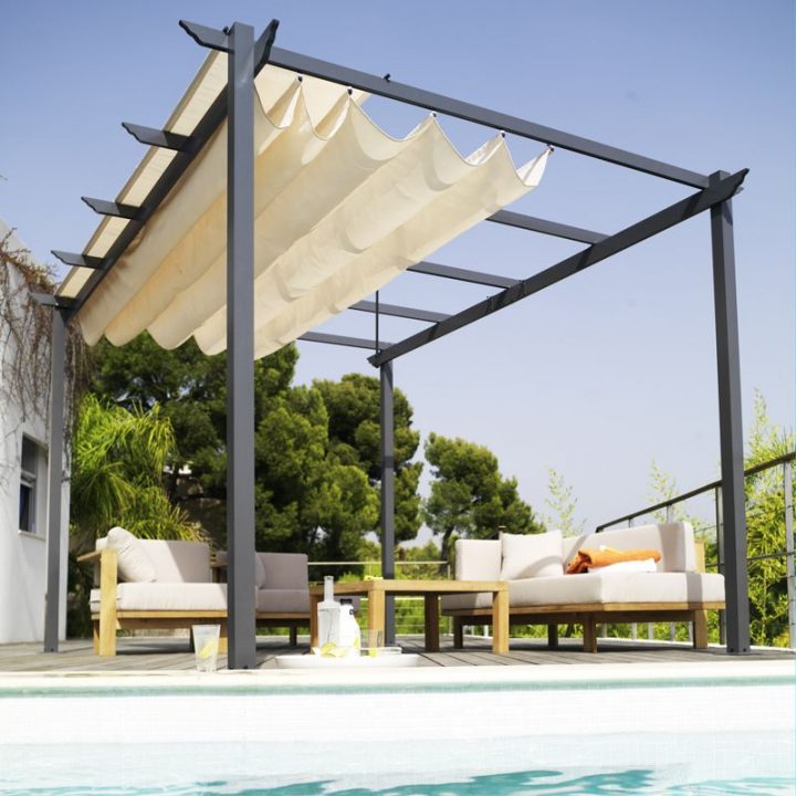 Tonnelle Clipperton – Castorama – Déco – | Pergola'S, Tuin serapportantà Tonnelle Castorama