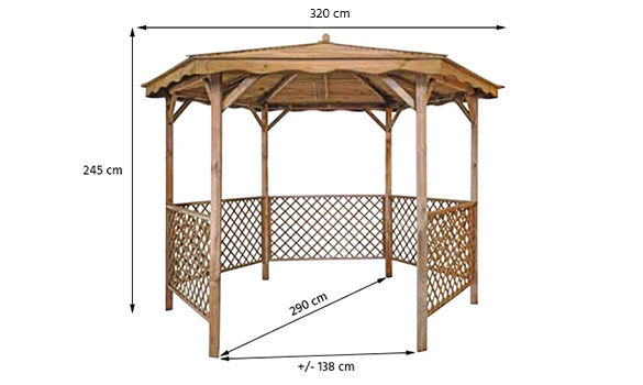 Tonnelle De Jardin Lora Avec Toit Bois | Jardipolys À dedans Tonnelle De Jardin En Bois