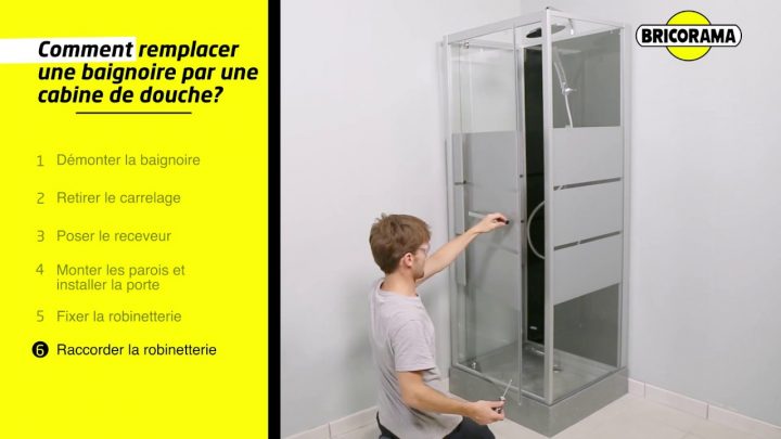 Tuto Remplacer Une Baignoire Par Une Cabine De Douche | Bricorama tout Cabine De Douche Bricomarché