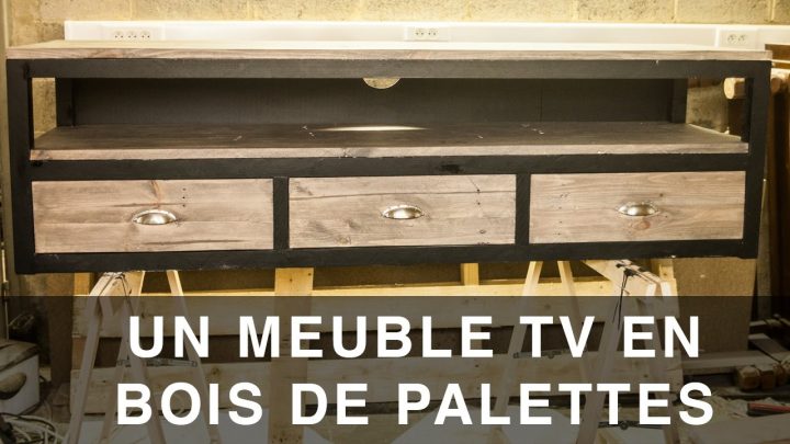 Tv Stand With Pallet Wood encequiconcerne Fabriquer Un Meuble Tv En Bois