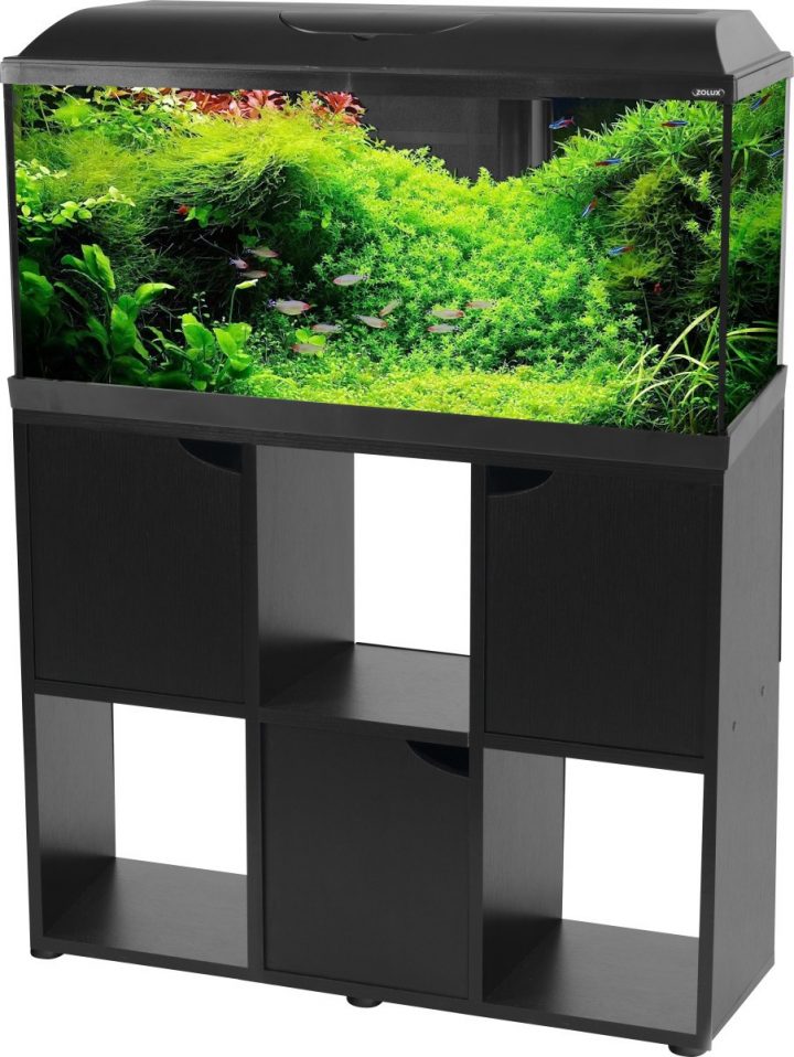 Zolux Iseo 100 Led Noir Aquarium Équipé 106L, Longueur 101 Cm, Avec Ou Sans  Meuble avec Aquarium Meuble Pas Cher