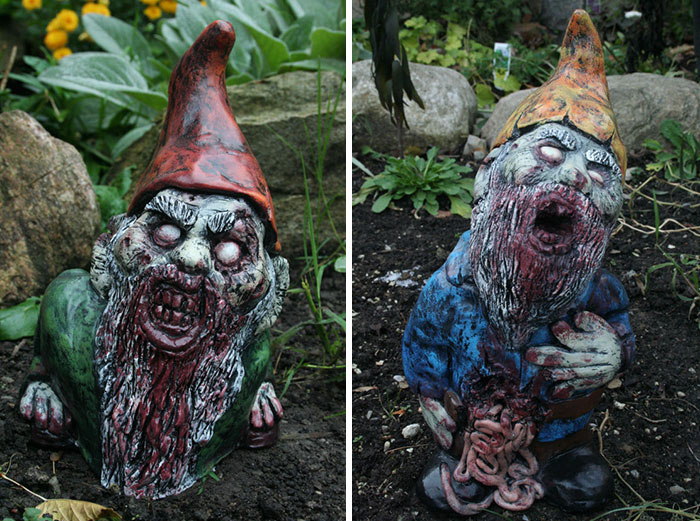 Zombie Gnomes, Des Nains De Jardin Façon The Walking Dead destiné Nain De Jardin Zombie