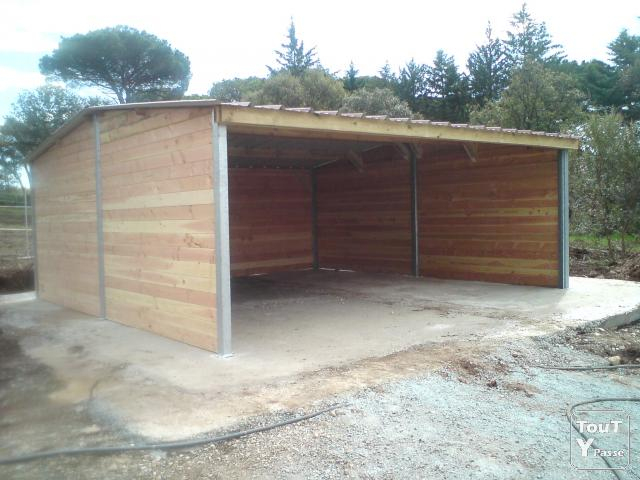 Abri – Garage – Epaisseur 47 Mm Bois Douglas Côtes-D'Armor encequiconcerne Cabane 30M2