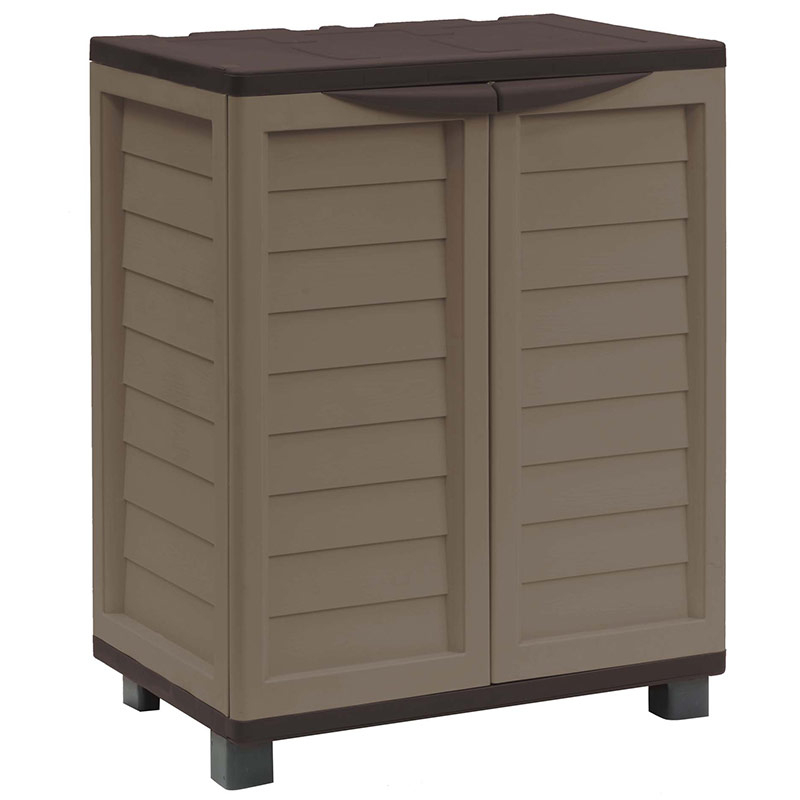 Armoire Basse De Jardin 300L. Pvc Moka - Oogarden encequiconcerne Armoire De Jardin Bricoman