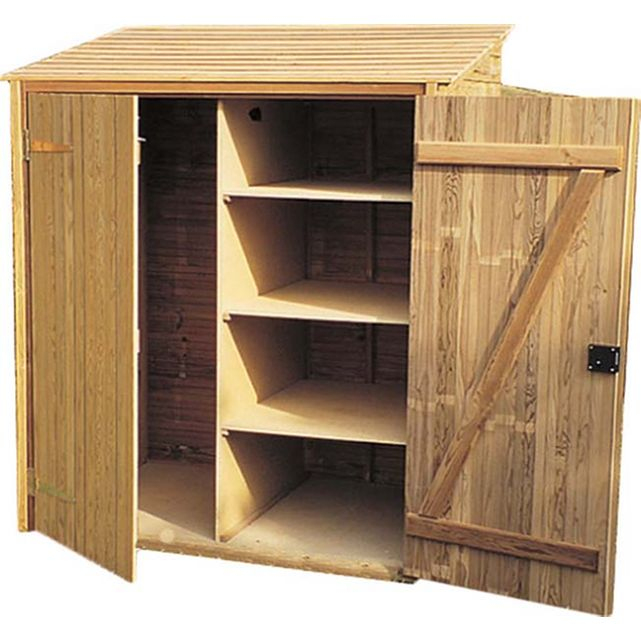 Armoire De Jardin En Pin 3 Étagères Krol Naturel avec Armoire De Jardin Bricoman