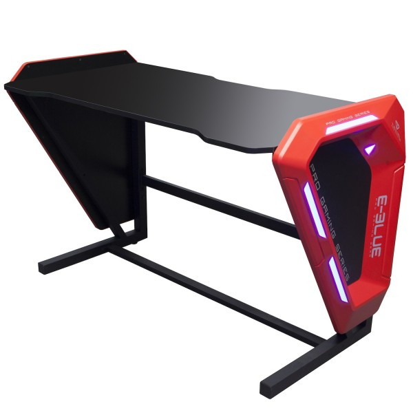 Bureau Gamer Rétro Eclairé Led Rgb Largeur 1M25 – E-Blue dedans Bureau Gamer Rgb