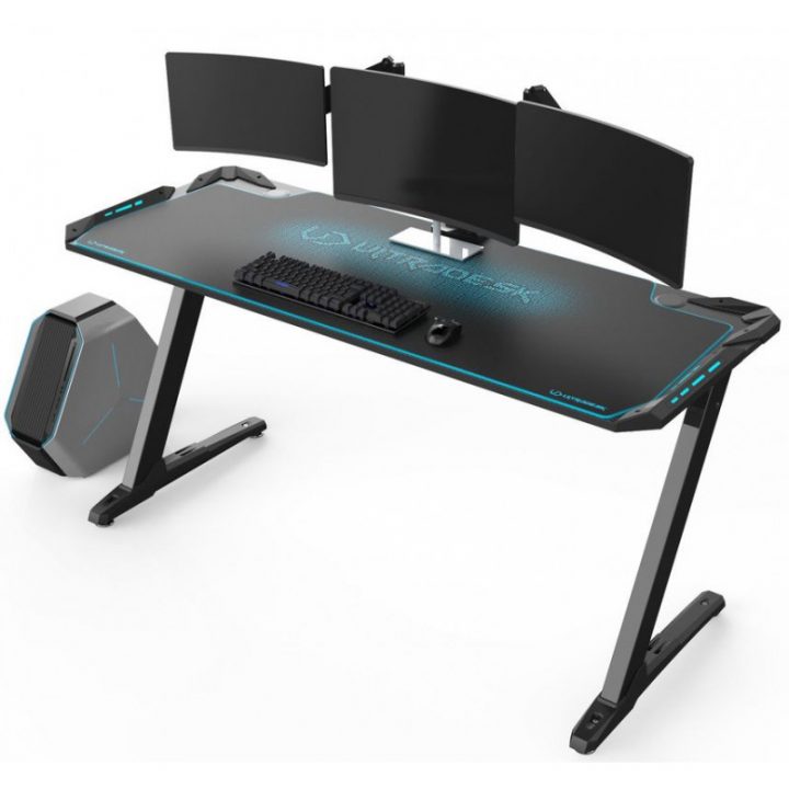 Bureau Gamer Ultradesk Space Xxl (Led) Bleu | Fauteuilgamer encequiconcerne Bureau Gamer Rgb