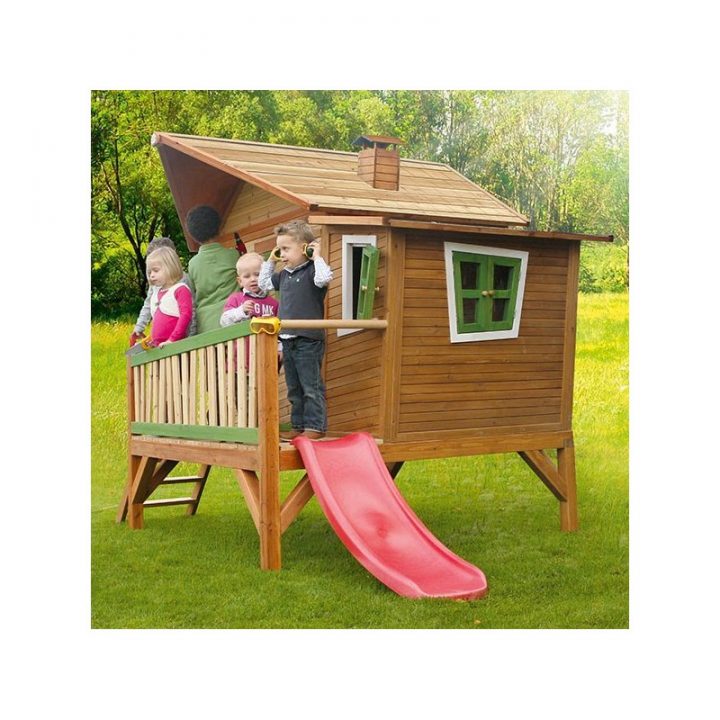 Cabane Pour Enfants En Bois Emma 340X180X223Cm Axi dedans Cabanne Pour Enfant