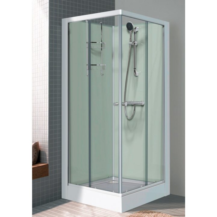 Cabine De Douche Carré 90X90 Cm – Portes Coulissantes destiné Cabine De Douche Villa