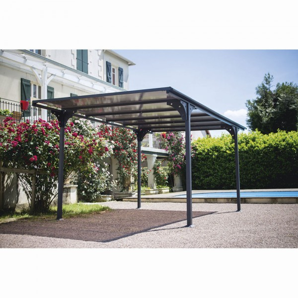 Carport En Aluminium Avec Toit En Polycarbonate – Coffre dedans Carport Alu Bricodepot