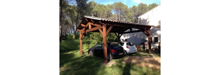 Carport En Bois Pas Cher En Kit – Kitabris.fr pour Carport Monopente Adossable