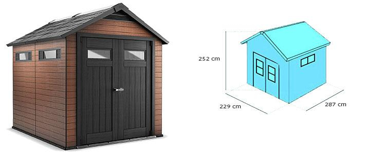 Caseta Keter Fusion 757 Oakland, Montfort, Newton 7.5 X 7 intérieur Keter Montfort 759