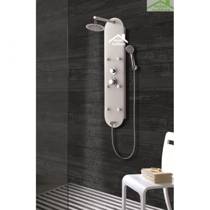 Colonne De Douche Hydromassante Tsitsi En Verre 120X32X25 Cm serapportantà Colonne De Douche Tayrona