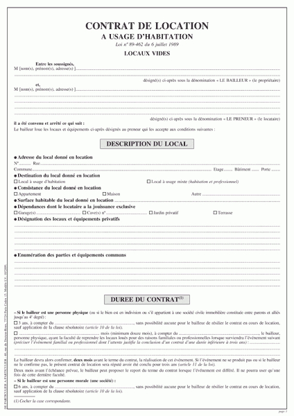 Contrat De Location Maison Vide Pdf | Ventana Blog dedans Contrat De Location Meublé Pdf