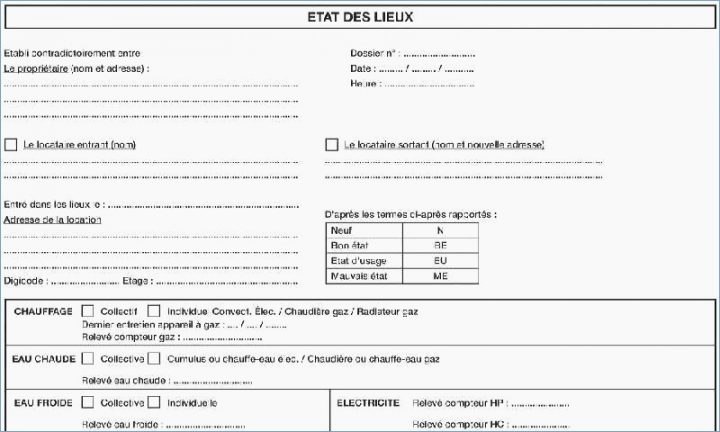 Exemple Contrat De Location Pdf Remplissable – Ekla-Kerlann tout Modèle État Des Lieux Meublé