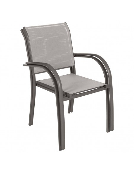 Fauteuil De Jardin Empilable Piazza – Aluminium Tonka dedans Fauteuil Hesperide Piazza