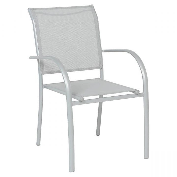 Fauteuil De Jardin Empilable Piazza Galet & Silver Mat dedans Fauteuil Hesperide Piazza