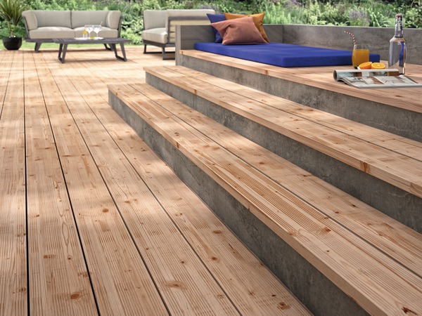 Lame De Terrasse En Douglas Aspect Bois L. 3 M X L. 14,5 destiné Lame De Terrasse