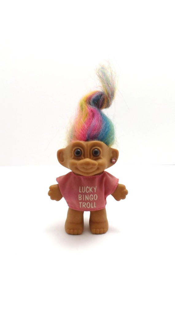 Lucky Bingo Troll Doll Small Trolls Multi Colored Rainbow concernant Luckytroll