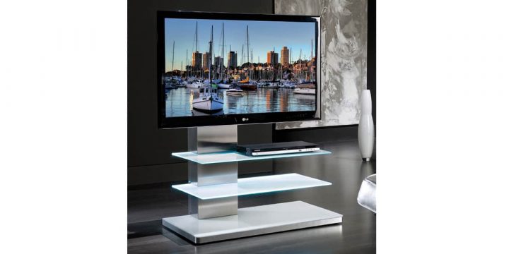 Munari Sy342 Blanc | Supports Tv Sur Pied Sur Easylounge encequiconcerne Meuble Tv Sur Pied