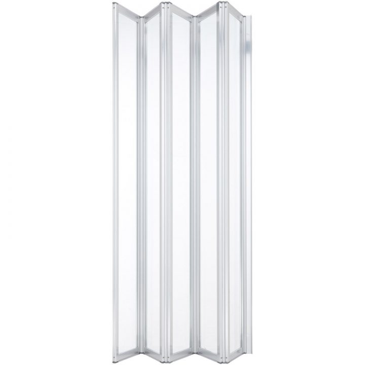 Pare-Baignoire 5 Volets Pivotant Pliant Verre De Sécu intérieur Porte De Douche Accordéon Pvc