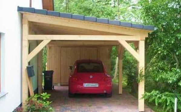 Photo Réalisation Appentis Bois | Appenti Bois, Abris à Carport Monopente Adossable