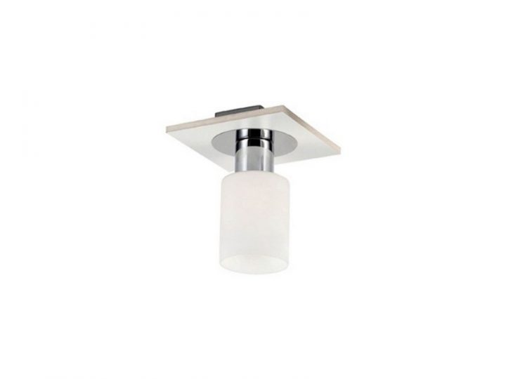 Plafonnier En Bois, Verre Opalin Blanc, Chrome Lampadaire concernant Plafonnier Cuisine Conforama