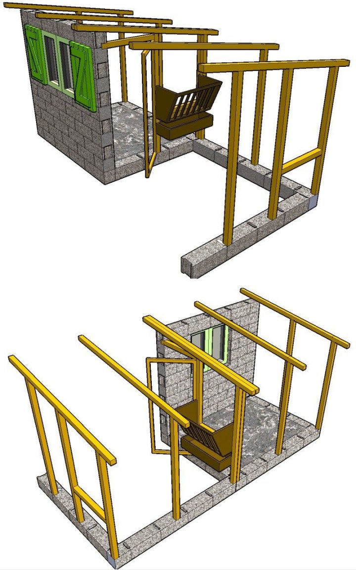 Plan-Dune-Cabane-Pour-Chevres-En-Parpaings-Et-Bois | Décor avec Plan Abri De Jardin Pdf