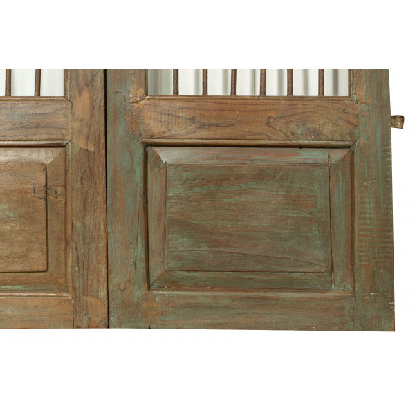 Porte Antique Avec Caillebotis En Bois De Teck Finement concernant Caillebotis Bois Teck