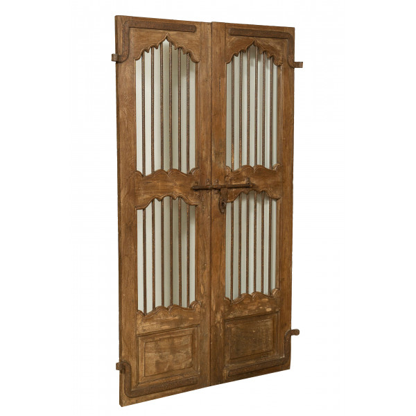 Porte Antique Avec Caillebotis En Bois De Teck Finement dedans Caillebotis Bois Teck