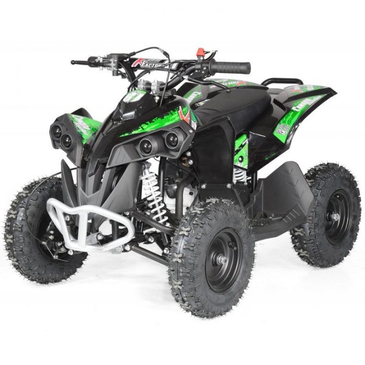 Quad Thermique 49Cc Sporty 6" Vert Démarrage Électrique dedans Quad Enfant Thermique