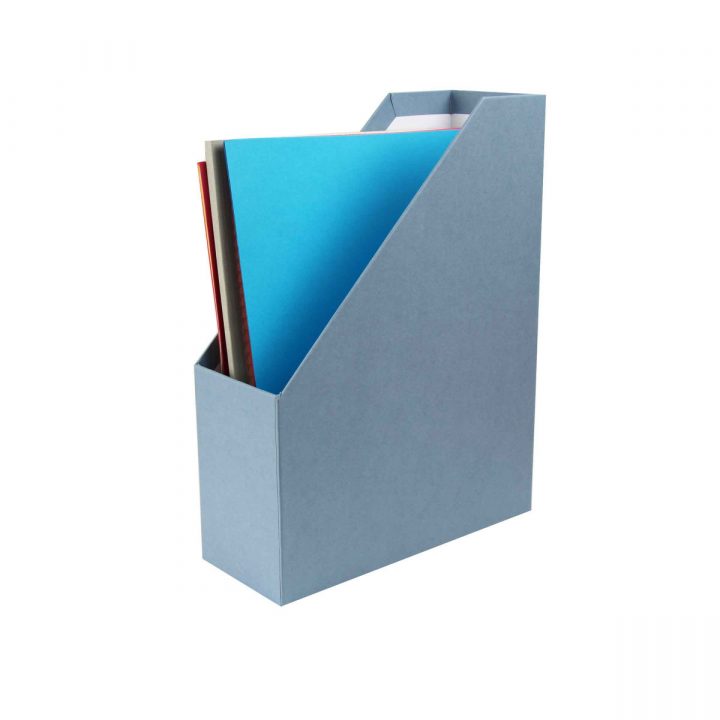 Rangement Vertical Pour Dossies – Bleu Gris avec Meuble Range Papier