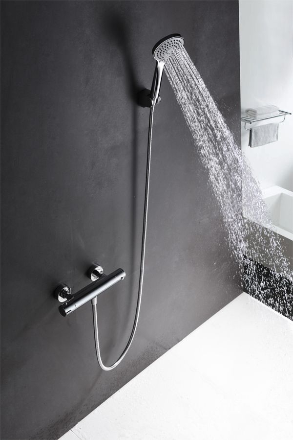 Robinetterie Thermostatique En Laiton Chromé Serie Creta avec Duxha Douche Encastrable