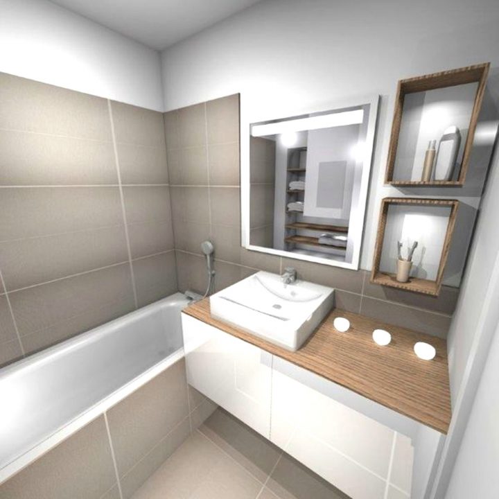 Salle De Bain 4M2 Avec Wc R Novation Salle De Bain De 4M2 tout Ixina Salle De Bain 3D