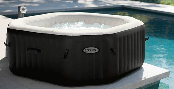 Spa Gonflable Intex Purespa Octogonal Bulles + Jets 4 intérieur Mini Spa Gonflable