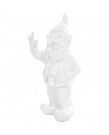 Statue En Résine Nain De Jardin Doigt D'Honneur Blanc – 33 Cm destiné Nain De Jardin Doigt D&#039;Honneur Fnac