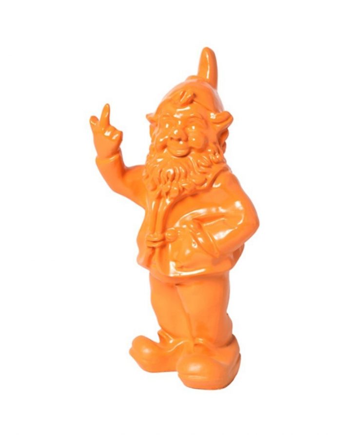 Statue En Résine Nain De Jardin Doigt D'Honneur Orange avec Nain De Jardin Doigt D&#039;Honneur Fnac