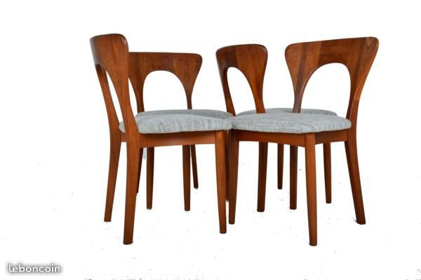 Suite 4 Chaises Scandinaves Niels Koefoeds Ameublement dedans Leboncoin Meubles