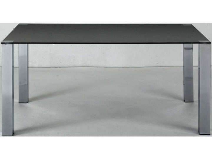 Table Rectangulaire 160 Cm Como Coloris Noir – Vente De avec Table Atlanta Conforama 160