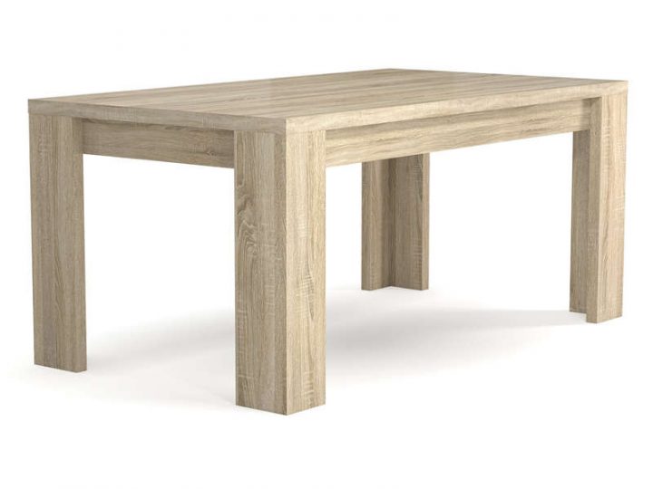 Table Rectangulaire 160 Cm Yza Coloris Chêne Sonoma concernant Table Atlanta Conforama 160