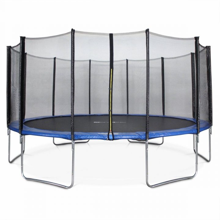 Trampoline Rond Jupiter ? 490Cm Bleu Avec Son Filet De concernant Trampoline 490Cm